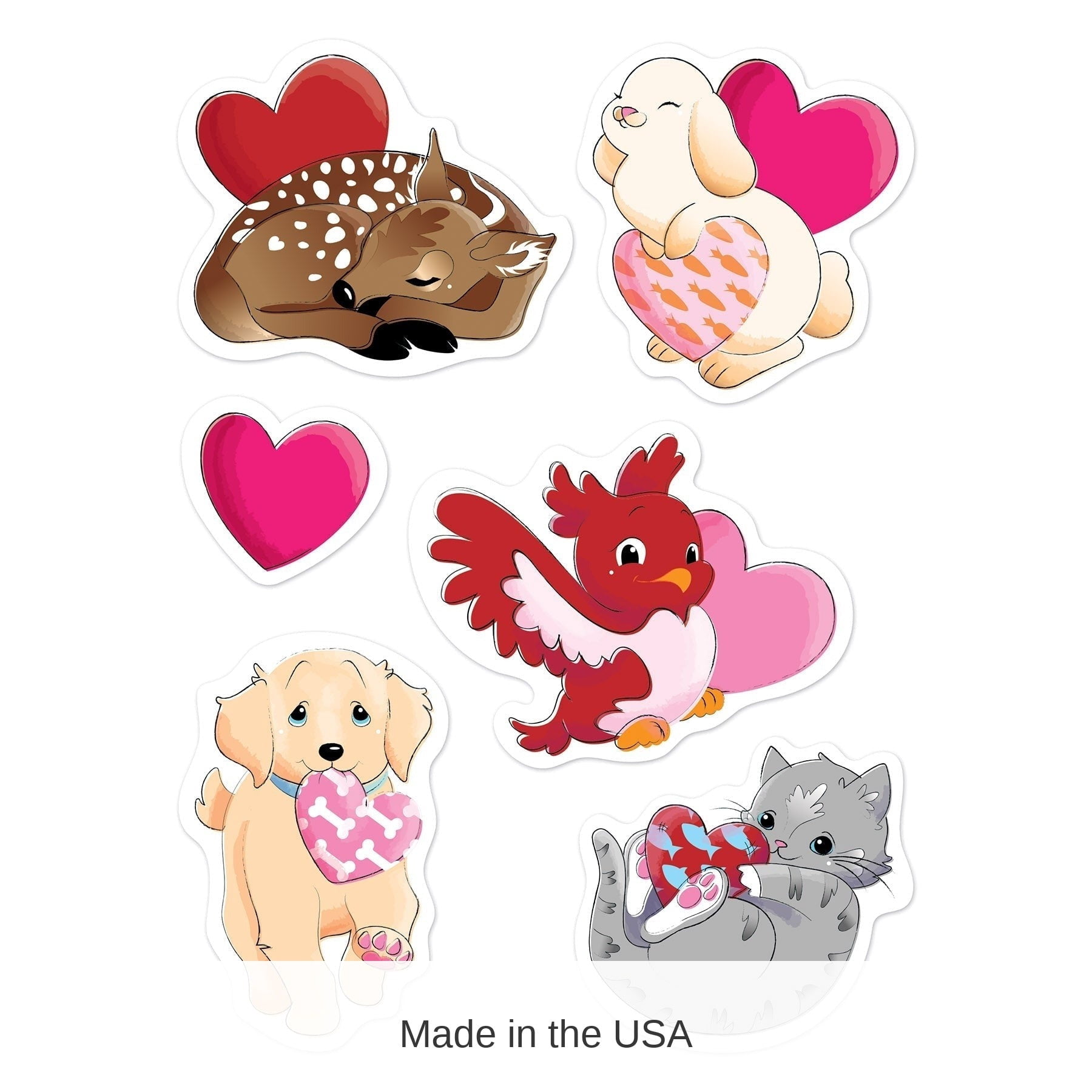 Beistle 70023 4.75 x 7.5 in. Valentines Day Stickers - Pack of 12