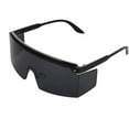 thumbnail image 2 of Flat Top Oversized Shield Rimless Wrap Square Sunglasses UV400, 2 of 22