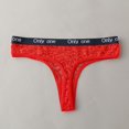 thumbnail image 3 of Braguitas Slim Fit Gibobby T Back Mujeres Sexy Encaje Transparente T Pantalones Rojo L, 3 of 5