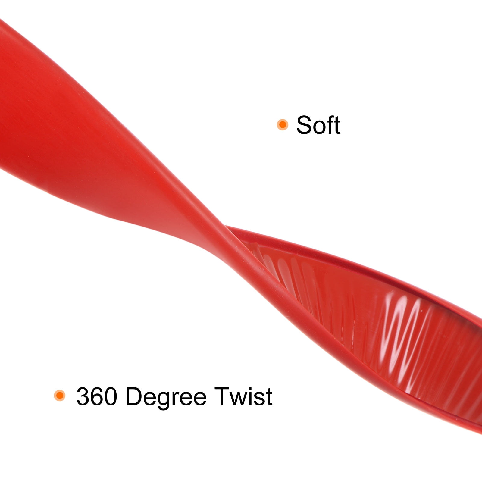 Uxcell 20mm x 5000mm Flexible TPE Self Adhesive U-Shape Veneer Edging Edge Banding Red