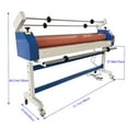 thumbnail image 2 of 63 Inch Cold Laminating Machine Semi-auto Electric/Manual Cold Roll Laminator with Self-Removing Film Function 110V for Photo Poster Ads, 2 of 7