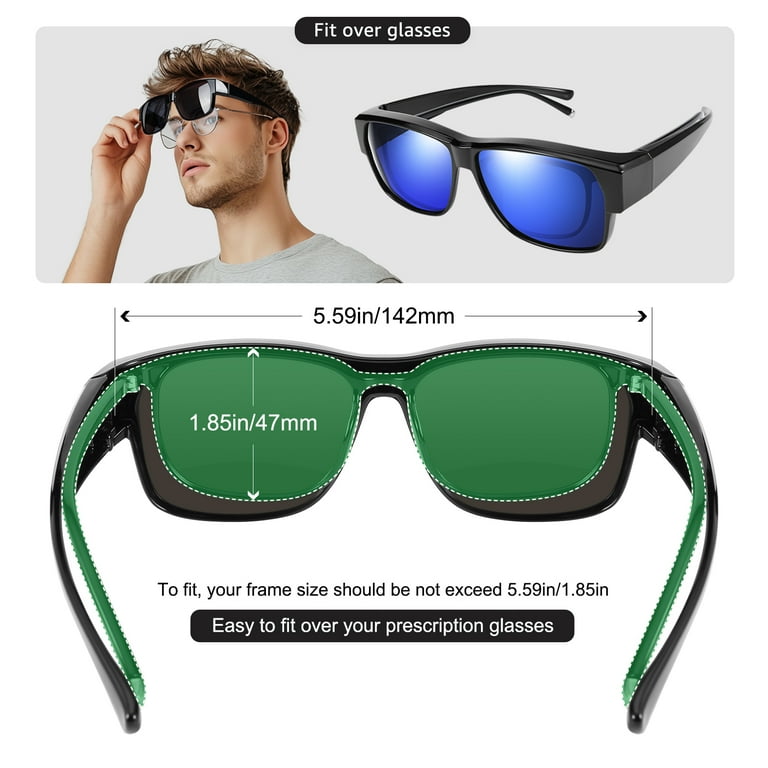 TINHAO Oversized Square Fit Over Glasses Sunglasses for Men  display picture 1
