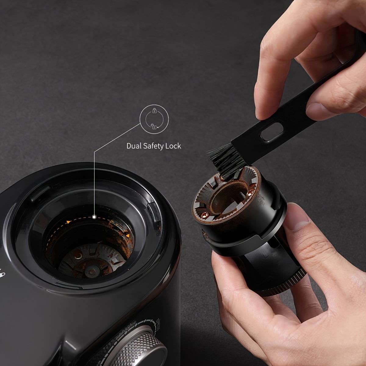 Burr Coffee Grinder, Adjustable Burr Mill with 16 Precise Grind Setting for 2-14 Cup, Stainless Steel.