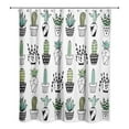 thumbnail image 2 of Creative Products Potted Cacti Print 71x74 Shower Curtain, 2 of 2