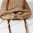 thumbnail image 3 of Beach Tote Bag for Women, Straw Shoulder Bag, Hand Woven Bags for Summer, Braided Boho Purses - coffee, 3 of 6