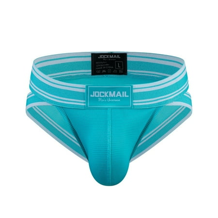 

KUNPENG womens tops Mens Underwear Pouch Shorts Solid Underpants Breathable Cyan L