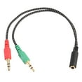 thumbnail image 2 of 3.5mm 2 Male Plug to 1 Female Jack Audio Mic Headset Splitter Adapter Cable, 2 of 8