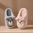 thumbnail image 6 of Otqutp Teen Boys Girls Plush Slippers Cute Bear Animals Fleece Lined Slipper Soft Comfort Winter Warm Non Slip House Shoes, 6 of 7
