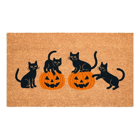 Mischief Halloween Cats Doormat, 17" x 29"