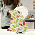 thumbnail image 6 of Naanle Lemon Watermelon Ice Cream Kitchen Towels 1 Pack Dish Cloths Reusable Cleaning Cloths Absorbent Hand Towels Tea Towels Bar Towels Fast Drying 28 x 18 in, 6 of 14