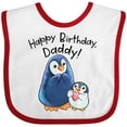 thumbnail image 3 of Inktastic Happy Birthday, Daddy- Cute Penguins Boys or Girls Baby Bib, 3 of 4