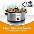 thumbnail image 5 of Crock-pot Oval Manual Slow Cooker, 8 quart, Stainless Steel, 5 of 6