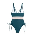 thumbnail image 5 of GZWYHT Bathing Suit for Women Womens Swimsuits Conservative Swimsuit Tummy Swimsuit For Women Suits Ruched Swimwear With Breast Pad One Piece Swimsuit Women Tummy Control Swimsuits Green L, 5 of 5