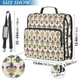 thumbnail image 2 of FORMRS Zipper Binder with Shoulder Strap 2-inch Ring 500 Sheet Capacity File Bag, Beige Floral Pattern, 2 of 5