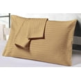 thumbnail image 3 of Bed Sheet Set Bundle - 10PC Bedding Collection - 2 Flat Sheet, 2 Fitted Sheet Upto 16" Deep Pocket & 6 Pillowcases - 100% Egyptian Cotton Sheets 400TC - Taupe Stripe, King Size., 3 of 4