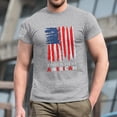thumbnail image 4 of Yiaimeir Men's Patriotic T-Shirt With Distressed American Flag Print Proud to Be American Short Sleeve Tee Streetwear,Size M-3XL, 4 of 5