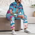 thumbnail image 6 of KLL Beach Flamingo Trio Sleepwear Mens Flannel Pajamas,Long Cotton Pj Set, 6 of 7
