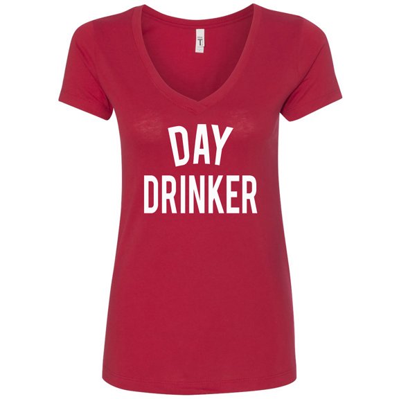DAY DRINKER Womens V-Neck Tee