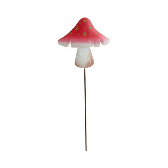 17in Metal Yard Stakes Outdoor Garden Stakes Mushroom Decoration Durable Garden Ornaments Decorations for Patio Lawn Yard