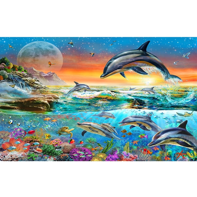 Pintura de diamante (DE1249) Cuadrado 5D DIY Bordado del mundo submarino (W493) 45x60cm Hugtrwg Para estrenar