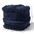 thumbnail image 6 of Bowery Hill Contemporary Navy Handwoven Cotton Pouf Ottoman, 6 of 6