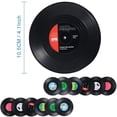 thumbnail image 2 of 12 Pcs sous-Verres Cadeaux de Pendaison de Crémaillère Ensemble de sous-Verres Disques Vinyles Rétro Napperons pour Boissons Froides et Chaudes Protection Antidérapante Empêche de Glisser 4.1 Pouces, 2 of 7
