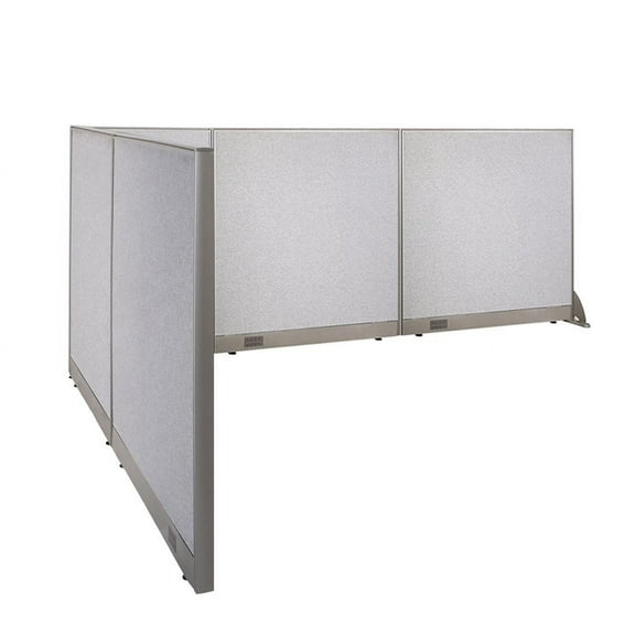 GOF L-shaped Freestanding Office Partition, Room Divider, Privacy Screen, Workstation Cubicle (84"D x 126"W x 48"H)