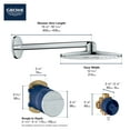 thumbnail image 2 of Grohe 26 502 Rainshower 1.75 GPM Multi Function Round Shower Head - Nickel, 2 of 7