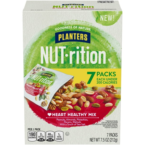 Planters NUTrition Heart Healthy Trail Mix with Walnuts, 7 ct 7.5 oz