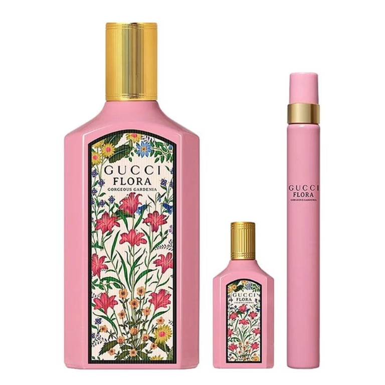 Gucci Flora Gorgeous Gardenia Mini Perfume, 3 Piece Floral Gift