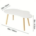 thumbnail image 2 of This mid-century modern style small coffee table features a minimalist design and a cloud-like shape, making it suitable for living rooms, dining rooms, and outdoor spaces., 2 of 10