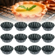 Fznkrag 12-Cavity Nonstick Carbon/Steel Quiche Pan12 Pieces