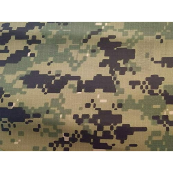 US Navy NWU Digital Green Nyco Ripstop 65" Camouflage Fabric By the Yard