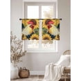 thumbnail image 2 of Vintage Rooster Sheer Curtains for Living Room Bedroom Sunflower Farmhouse Animals Watercolor Sheer Curtains 54 Inch Long 2 Panels Set Light Filtering Curtain Window Treatments Drapes for Dining Room, 2 of 6