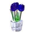 thumbnail image 1 of Figura de tulipán de cristal sintético coleccionable, adorno de flor de tulipán transparente, ramo de flores de cristal, regalo para cumpleaños, mujeres, novias y esposas., 1 of 8