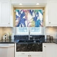 thumbnail image 6 of Coolnut Palm Tree Kitchen Curtains UV Protected Tier Curtains 2 Panels Kitchen Tiers Half Window Curtains for Guest Room Bathroom Laundry Room Basement, 36 x 27 Inch Home Decor, 6 of 7