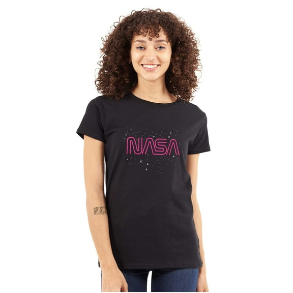 NASA Worm Logo Star Constellation Women's T Shirt Ladies Tee Brisco Brands S