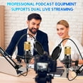 thumbnail image 4 of Podcast Equipment Bundle, 2 Audio Interface with BM800 Microphone, Perfect for Live Streaming, Singing, 4 of 10