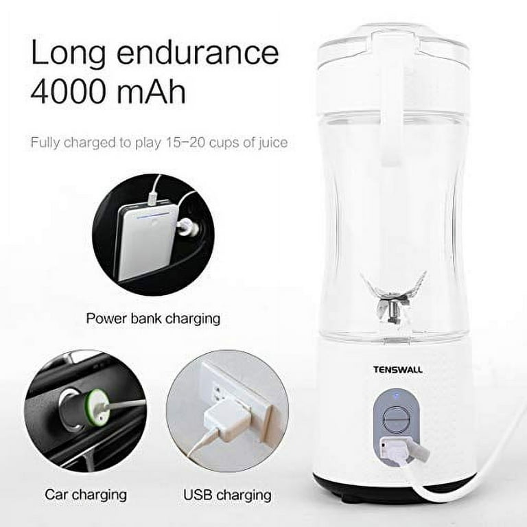 Dezsed 500ml Portable Juicer Wireless Portable Ice Breaking Electric Cup on  Clearance White