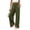 Army Green, variant on Women's Wide Leg Split Pants Smocked High Waist Pleated Pocket Loose Fit Beach Vacation Daily Trousers