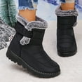 thumbnail image 2 of Xfvqtps Winter Boots for Women Mid Calf Waterproof Snow Boots with Plush Fleece Lining Slip on Design Adjustable Strap for Outdoor Cold Weather Black, 2 of 8