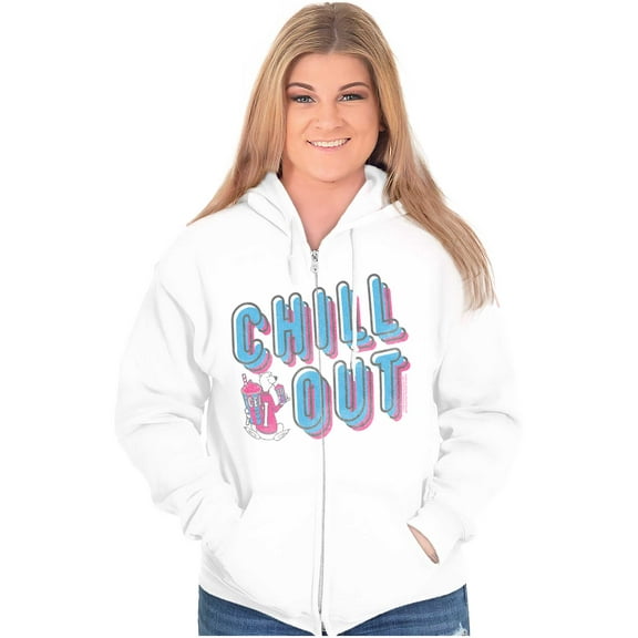 Chill Out Vintage 80s Icee Logo Zip Up Hoodie Men's Women's Brisco Brands M
