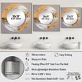 thumbnail image 4 of Designart "Yin and Yang in Gold and White I" Meditation Gold Large Square Mirror - Square Bedroom Mirror Printed Wall Decor - Traditional Square Printed Wall Mirror Art, 4 of 5