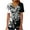 Black, variant on Aoochasliy Womens Blouses Short Sleeve 2023 Casual Graphic Prints Round Neck Loose V-neck T-shirt Top Pullover