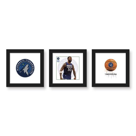 Gallery Pops® NBA Minnesota Timberwolves – Julius Randle 25 Wall Art Bundle (3-Pack) Black Framed Version 12 x 12
