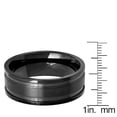 thumbnail image 3 of Men's Black Ip Stainless Steel Band Ring With Matte Inlay, 3 of 3