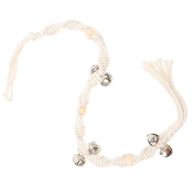 GOOHOCHY Timbre Para Puerta De Perro Portátil Con Tejido Beige Y Audible