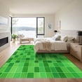 thumbnail image 3 of ODIKA 2'x3' Machine Washable Non-Slip Area Rug, Geometric Green High Traffic Rug, Green, 1051373, 3 of 7