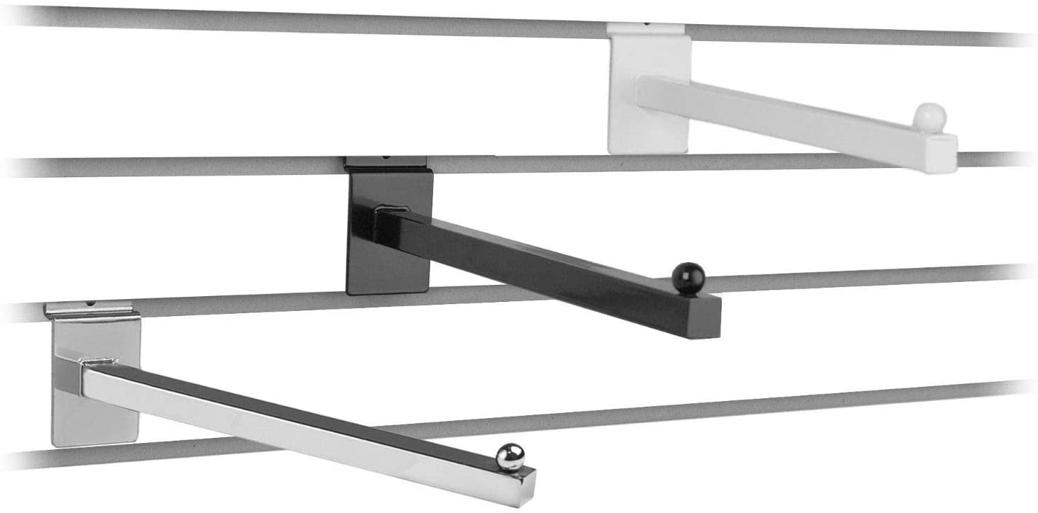 NEW SLATWALL D RAIL SUPPORT ARM FOR SLATWALL PANEL FOR SHOP RETAIL DISPLAY 