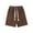 Coffee, variant on Mens Shorts Clothing Under $10 Solid Color Casual Fashion Loose Elastic Waist Pockets Exercise Shorts Pants